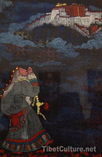 “祥巴”作品《易西嘉洋：阿媽的圣地》。 （攝影：楊月云）
